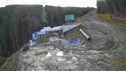 Modrá sjezdovka - dojezd k lanové dráze