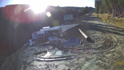 Modrá sjezdovka - dojezd k lanové dráze