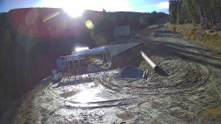 Modrá sjezdovka - dojezd k lanové dráze