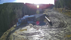 Modrá sjezdovka - dojezd k lanové dráze