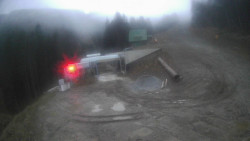 Modrá sjezdovka - dojezd k lanové dráze