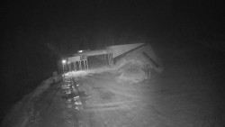 Modrá sjezdovka - dojezd k lanové dráze