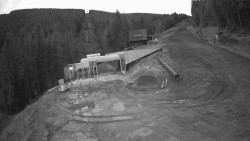 Modrá sjezdovka - dojezd k lanové dráze