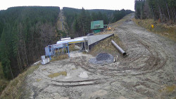 Modrá sjezdovka - dojezd k lanové dráze