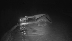 Modrá sjezdovka - dojezd k lanové dráze