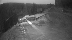 Modrá sjezdovka - dojezd k lanové dráze