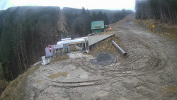 Modrá sjezdovka - dojezd k lanové dráze