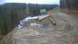 Modrá sjezdovka - dojezd k lanové dráze