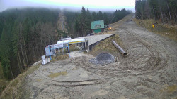 Modrá sjezdovka - dojezd k lanové dráze