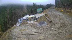 Modrá sjezdovka - dojezd k lanové dráze