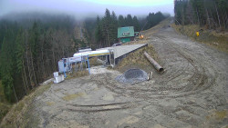 Modrá sjezdovka - dojezd k lanové dráze