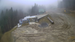 Modrá sjezdovka - dojezd k lanové dráze