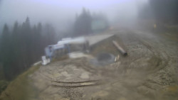 Modrá sjezdovka - dojezd k lanové dráze