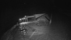 Modrá sjezdovka - dojezd k lanové dráze