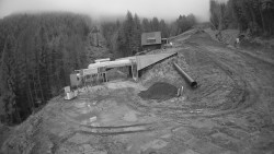 Modrá sjezdovka - dojezd k lanové dráze