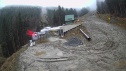 Modrá sjezdovka - dojezd k lanové dráze