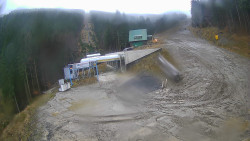 Modrá sjezdovka - dojezd k lanové dráze