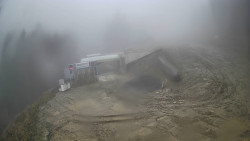 Modrá sjezdovka - dojezd k lanové dráze