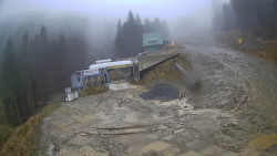 Modrá sjezdovka - dojezd k lanové dráze