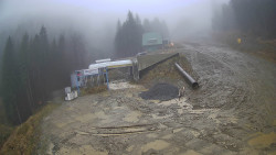 Modrá sjezdovka - dojezd k lanové dráze