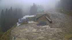 Modrá sjezdovka - dojezd k lanové dráze