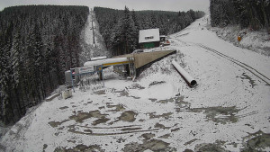 Červenohorské sedlo - Modrá sjezdovka - dojezd k lanové dráze - 19.11.2025 v 07:01 Červenohorské sedlo - Modrá sjezdovka - dojezd k lanové dráze - 19.11.2025 v 07:01
