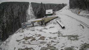 Červenohorské sedlo - Modrá sjezdovka - dojezd k lanové dráze - 19.11.2025 v 07:10 Červenohorské sedlo - Modrá sjezdovka - dojezd k lanové dráze - 19.11.2025 v 07:10