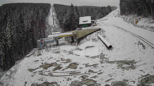 Červenohorské sedlo - Modrá sjezdovka - dojezd k lanové dráze - 19.11.2025 v 07:31 Červenohorské sedlo - Modrá sjezdovka - dojezd k lanové dráze - 19.11.2025 v 07:31