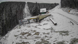 Červenohorské sedlo - Modrá sjezdovka - dojezd k lanové dráze - 19.11.2025 v 08:10 Červenohorské sedlo - Modrá sjezdovka - dojezd k lanové dráze - 19.11.2025 v 08:10