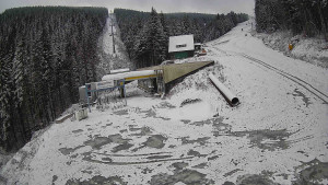 Červenohorské sedlo - Modrá sjezdovka - dojezd k lanové dráze - 19.11.2025 v 10:40 Červenohorské sedlo - Modrá sjezdovka - dojezd k lanové dráze - 19.11.2025 v 10:40