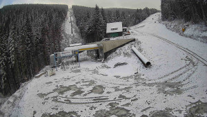 Červenohorské sedlo - Modrá sjezdovka - dojezd k lanové dráze - 19.11.2025 v 12:40 Červenohorské sedlo - Modrá sjezdovka - dojezd k lanové dráze - 19.11.2025 v 12:40