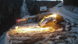 Modrá sjezdovka - dojezd k lanové dráze