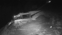 Modrá sjezdovka - dojezd k lanové dráze