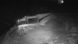 Modrá sjezdovka - dojezd k lanové dráze