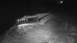 Modrá sjezdovka - dojezd k lanové dráze