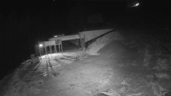 Modrá sjezdovka - dojezd k lanové dráze