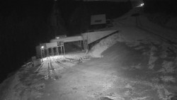 Modrá sjezdovka - dojezd k lanové dráze