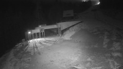 Modrá sjezdovka - dojezd k lanové dráze