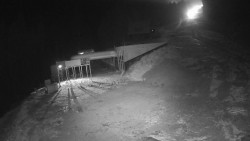 Modrá sjezdovka - dojezd k lanové dráze