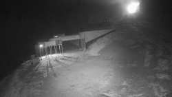 Modrá sjezdovka - dojezd k lanové dráze