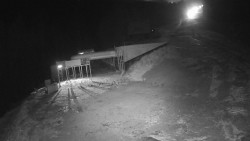 Modrá sjezdovka - dojezd k lanové dráze