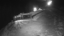 Modrá sjezdovka - dojezd k lanové dráze