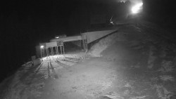 Modrá sjezdovka - dojezd k lanové dráze