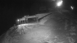 Modrá sjezdovka - dojezd k lanové dráze