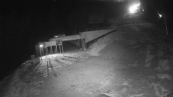 Modrá sjezdovka - dojezd k lanové dráze