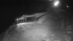 Modrá sjezdovka - dojezd k lanové dráze