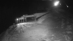 Modrá sjezdovka - dojezd k lanové dráze