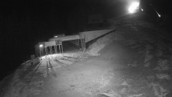 Modrá sjezdovka - dojezd k lanové dráze