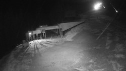 Modrá sjezdovka - dojezd k lanové dráze