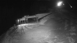 Modrá sjezdovka - dojezd k lanové dráze